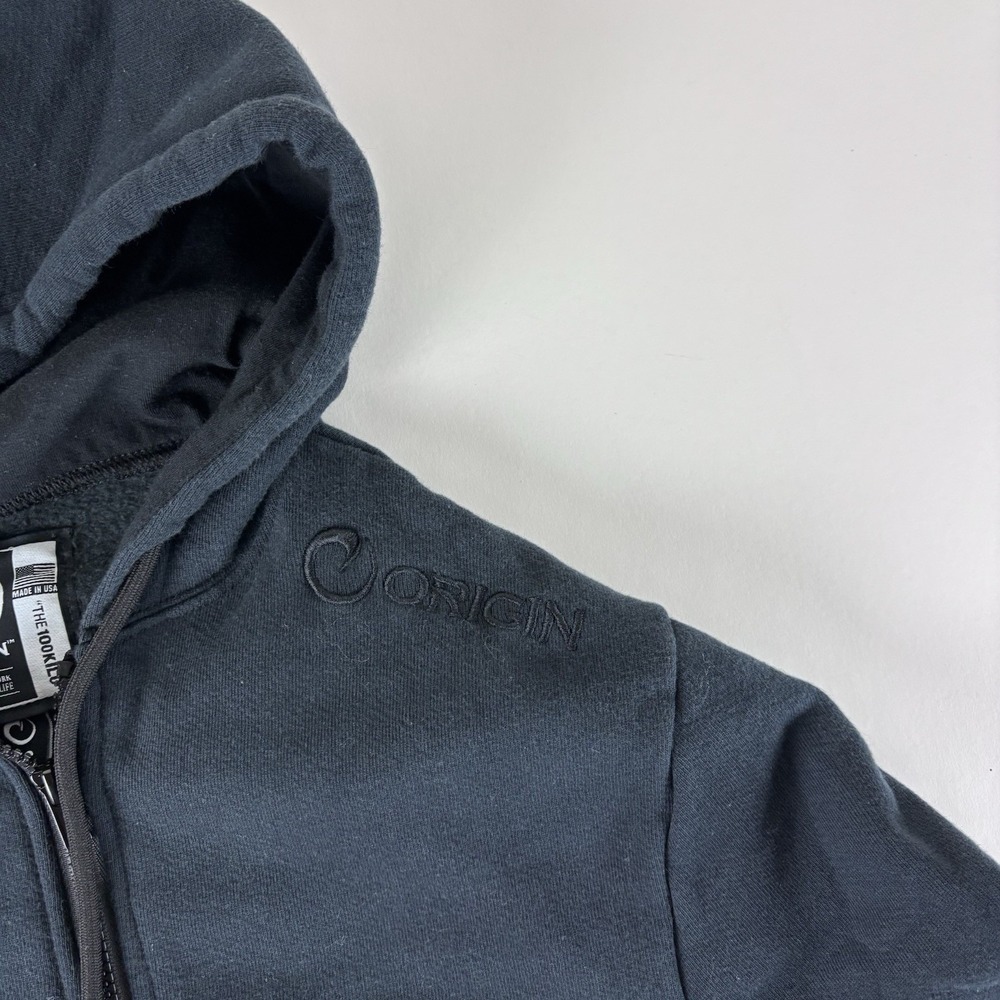 Origin The 100kilo Hoodie Mens‎ XS Full Zip Made USA Black Hooded Made For Life - Picture 5 of 10